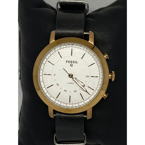 Fossil Q Neely FTW5007 Womens Black Leather Analog Dial Quartz Wrist Watch JK540 - Picture 2 of 12